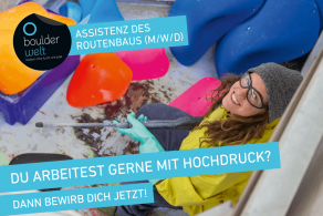 Die Boulderwelt München Süd sucht eine Assistenz des Routenbaus