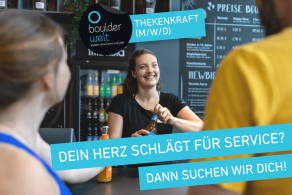 Wir suchen Thekenkräfte (m/w/d) für unsere Crew in der Boulderwelt München Süd
