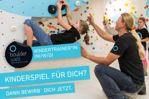 Die Boulderwelt München Süd sucht Kindertrainer