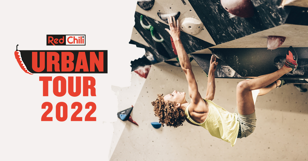 Teste bei der Red Chili Urban Tour 2022 in der Boulderwelt München Süd am 8. November 7 verschiedene Kletterschuh Modelle