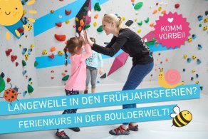 Ferien in der Boulderwelt Kurse für Kids