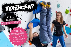 Boulderteens Schnupperabend: gratis mal auschecken!
