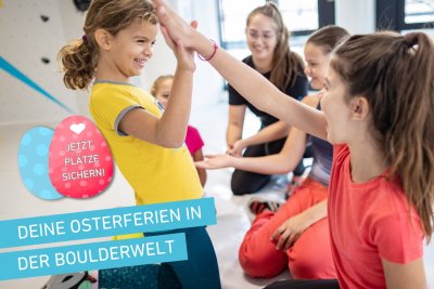 Osterferien was machen mit Kids München Freizeit Kurse Bouldern