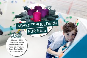 Kinderbetreuung Spaß Boulderkurs für Kinder am Samstag im Advent