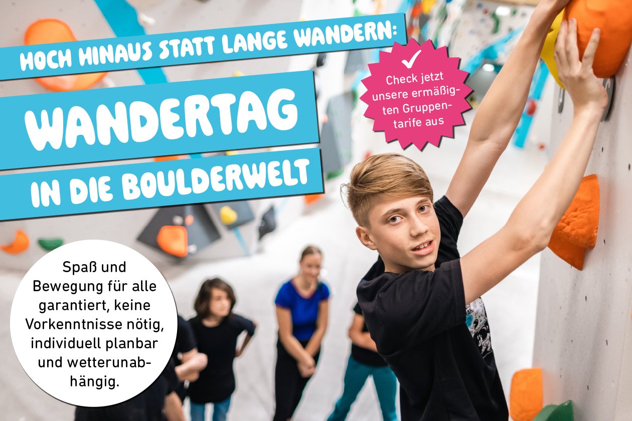 Wandertag in die Boulderwelt - Euer Schulausflug mit viel Spaß für alle