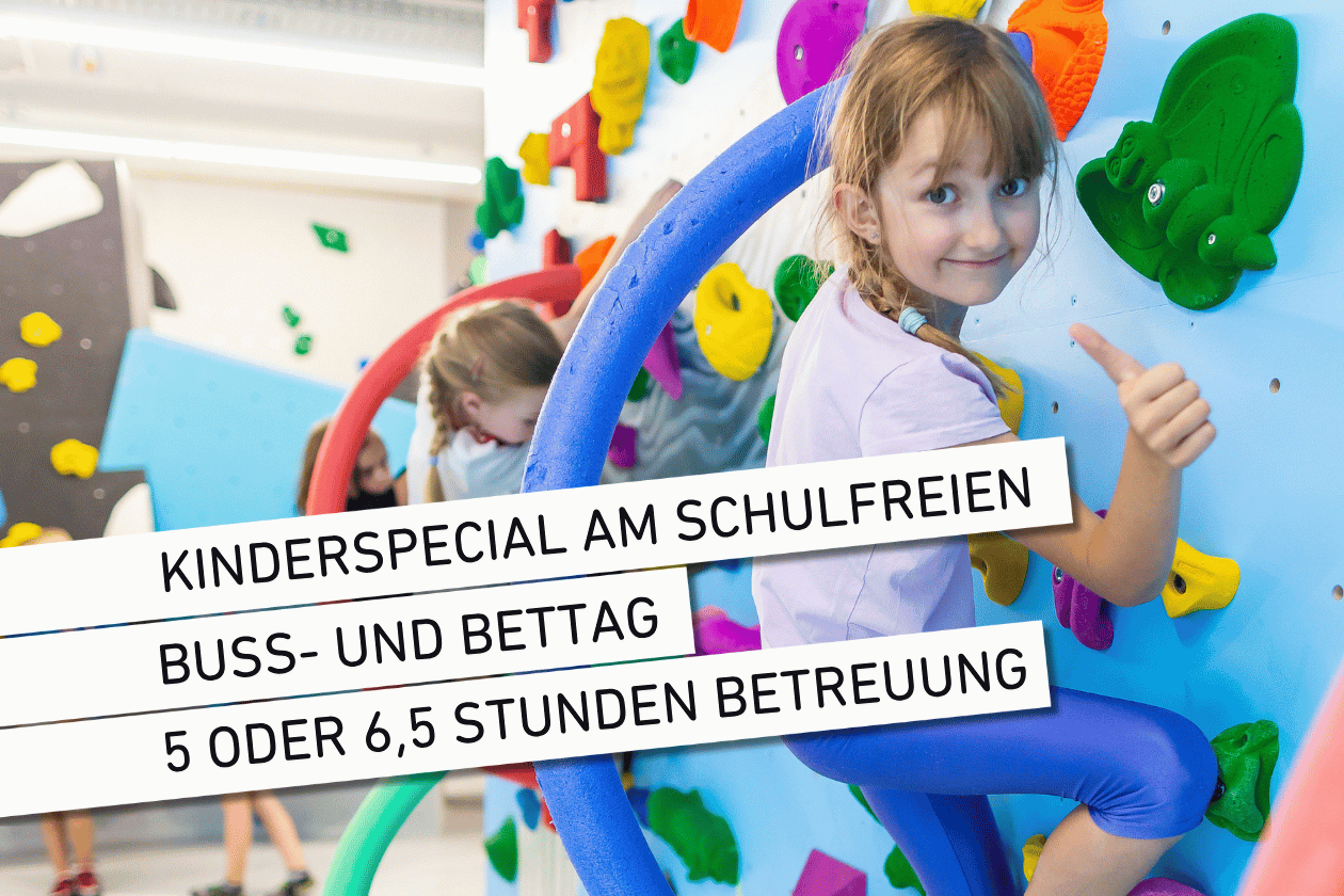 Buß- und Bettag in der Boulderwelt! Wir betreuen Dein Kind, während Du arbeiten musst.